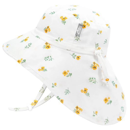 JAN&JUL Kids Cotton Adventure Hats | Yellow Flower