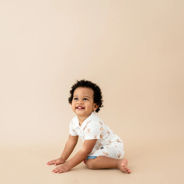 Kyte baby Polo Shortall in Teddy Bear