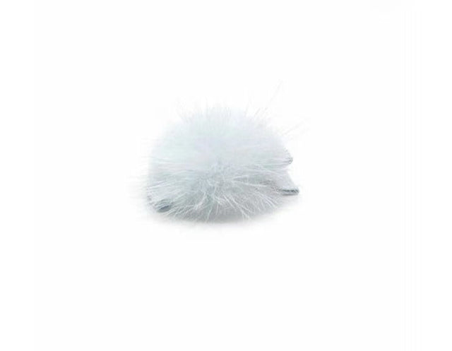 Olilia Mink Puff Hair Clip - Blue Vapor