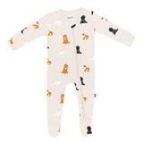 Kyte baby Zippered Footie in Fluffy Dog
