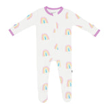 Kyte baby Zippered Footie in Poi Rainbow