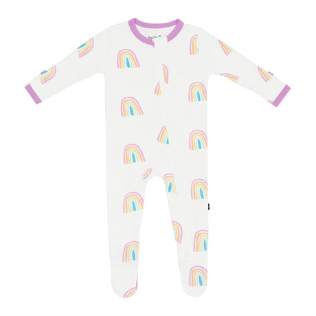 Kyte baby Zippered Footie in Poi Rainbow