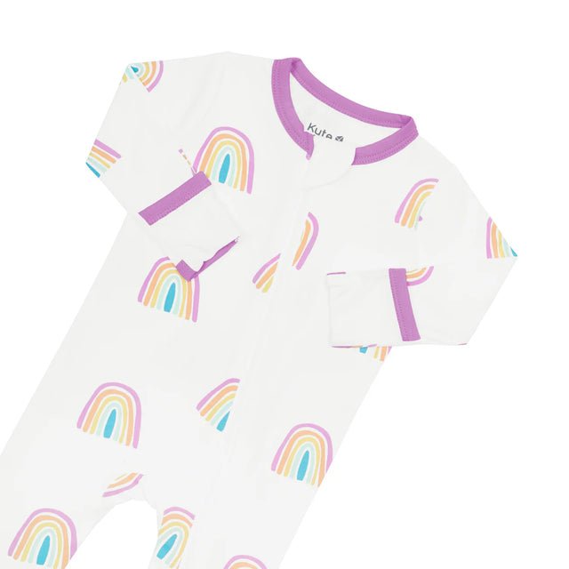 Kyte baby Zippered Footie in Poi Rainbow