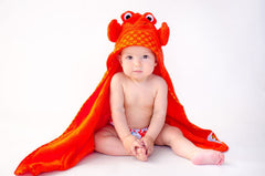 Zoocchini Baby towel - Crab