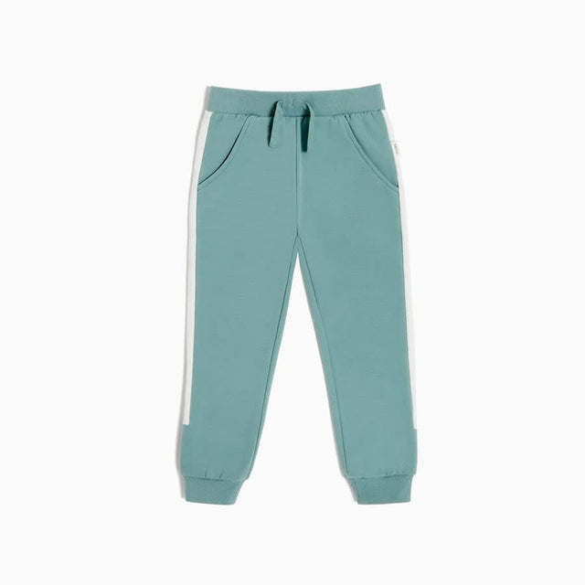 Vintage Teal Track Joggers with White Taping