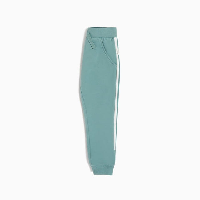 Vintage Teal Track Joggers with White Taping