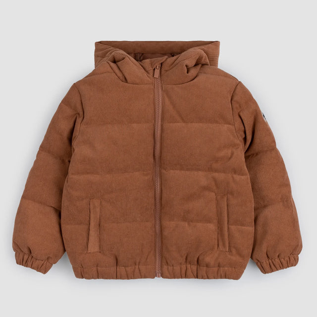 Miles The Label Copper Corduroy Hooded Packable - Brown