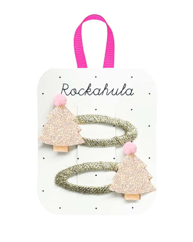 Rockahula Frosted Shimmer Xmas Tree Clips