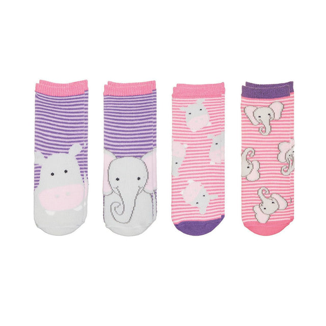 FJ Baby Socks 0-12m (Hippo/Elephant)