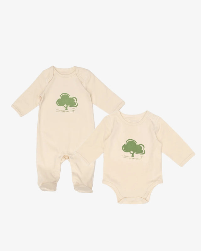 Blara Organic Gift Box At-Home Comfy Bundle (Pack of 2, Romper & Bodysuit)