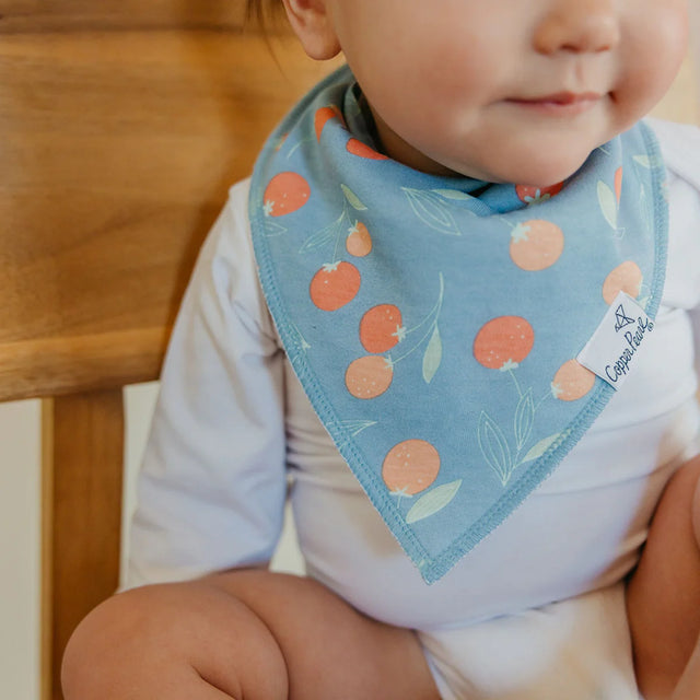 Copper Pearl Baby Bandana Bibs -  Clementine