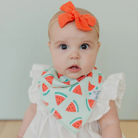 Copper Pearl Baby Bandana Bibs -  Clementine