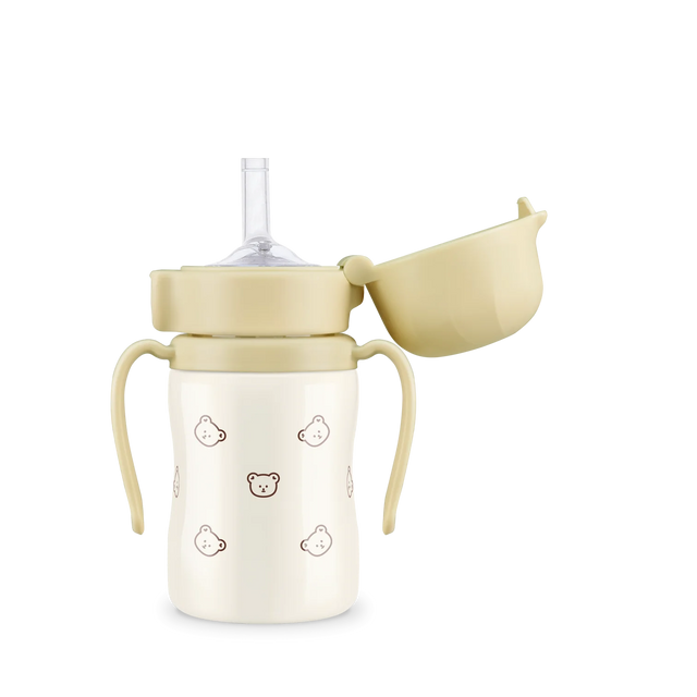 Grosmimi Dotgom Butter Stainless Straw Cup (200mL/300mL)
