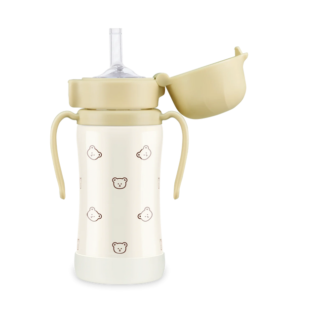 Grosmimi Dotgom Butter Stainless Straw Cup (200mL/300mL)