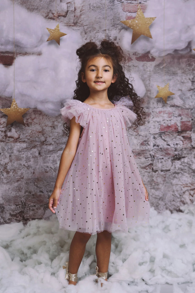 DOLLY® STARS & MOON ⭐️ 🌙 TULLE FAIRY DRESS dusty violet