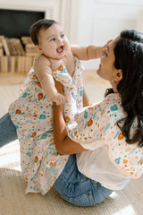Loulou Lollipop Muslin Swaddle Sun Kissed Shoal