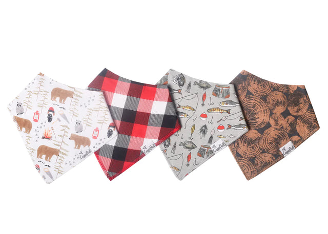 Copper Pearl Baby Bandana Bibs -  Lumberjack