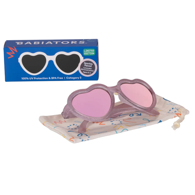 Babiators - Non-Polarized Mirrored Heart Sunglasses | Sparkle Squad