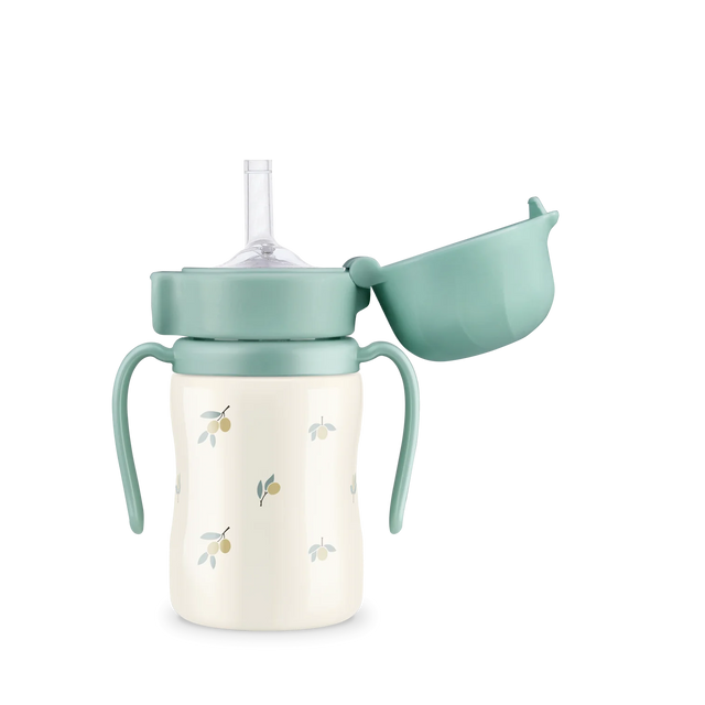 Grosmimi Olive Pistachio Stainless Straw Cup(200mL/300mL)