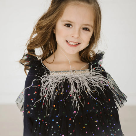 PETITE HAILEY Dot Layered Tutu - Navy