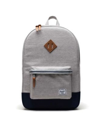 Herschel heritage Backpack - light grey crosshatch / peacoat