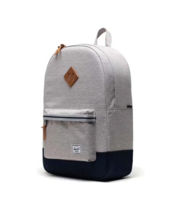 Herschel heritage Backpack - light grey crosshatch / peacoat