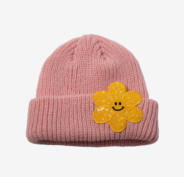 Petite Hailey daisy beanie - Pink