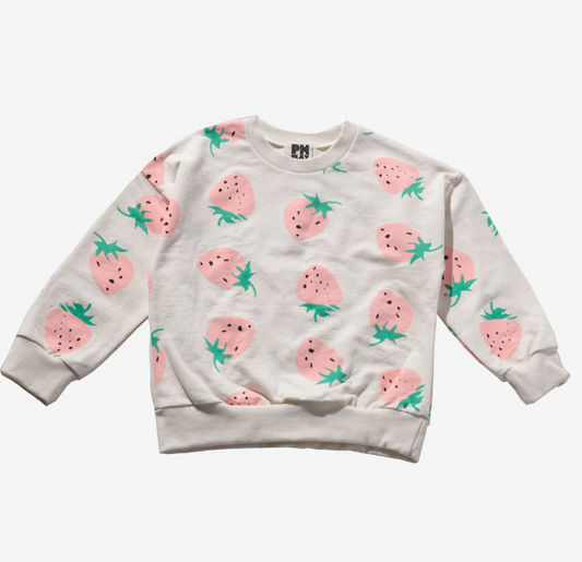 Petite Hailey strawberry print sweatshirts