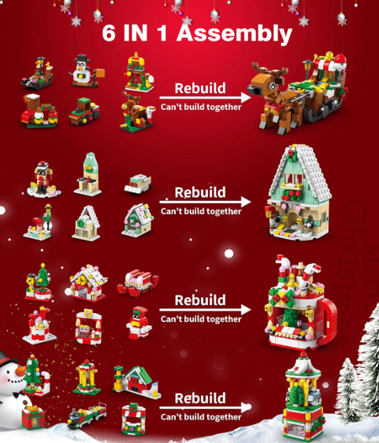 24 Days Christmas Advent Calendar - Building Blocks