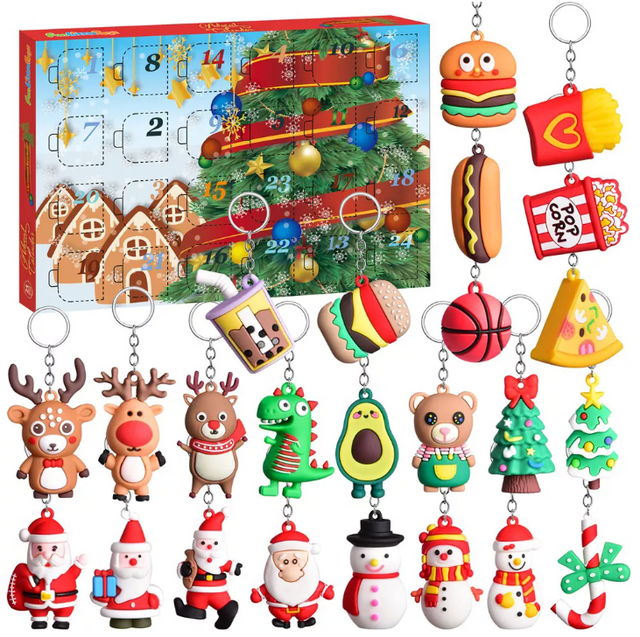 24 Days Christmas Advent Calendar - Keychains