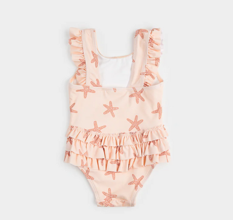 Petit lem One-Piece Swimsuit - Starfish Print On Rose