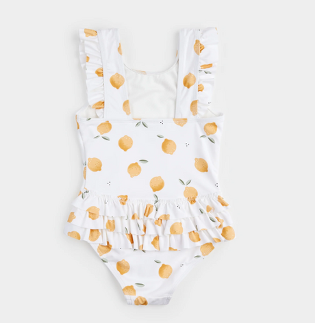 Petit lem One-Piece Swimsuit - Lemon Print On Off-White