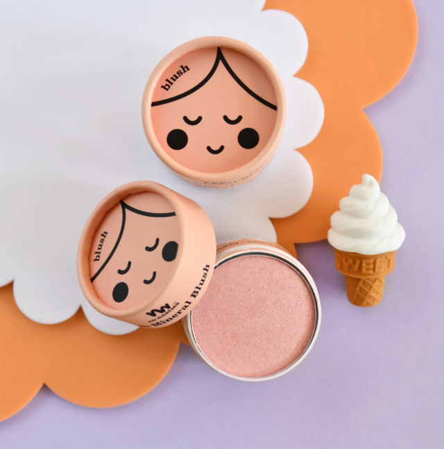 No Nasties Eco Natural Kids Makeup Pressed Powder - Peach Blush