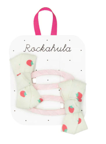 Rockahula Strawberry Twisty Bow Clips