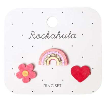 Rockahula happy rainbow ring set