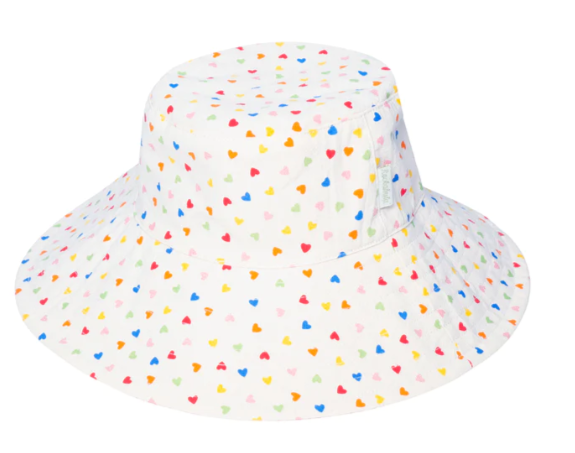 Roackahula Rainbow Hearts Reversible Sun Hat