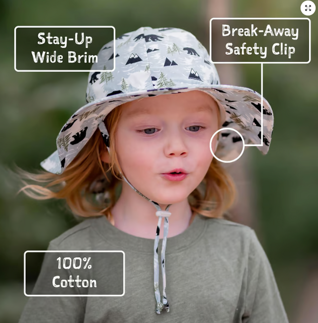 JAN&JUL Kids Cotton Floppy Hats | Bear