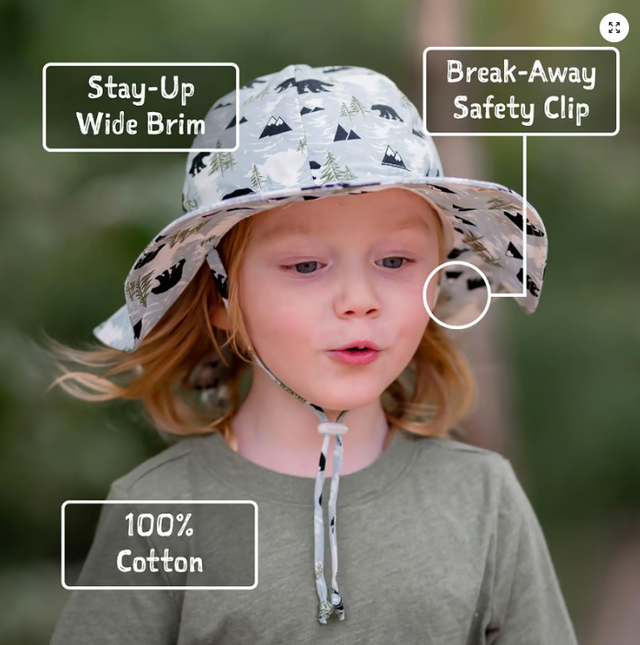 JAN&JUL Kids Cotton Floppy Hats | Blue Whale