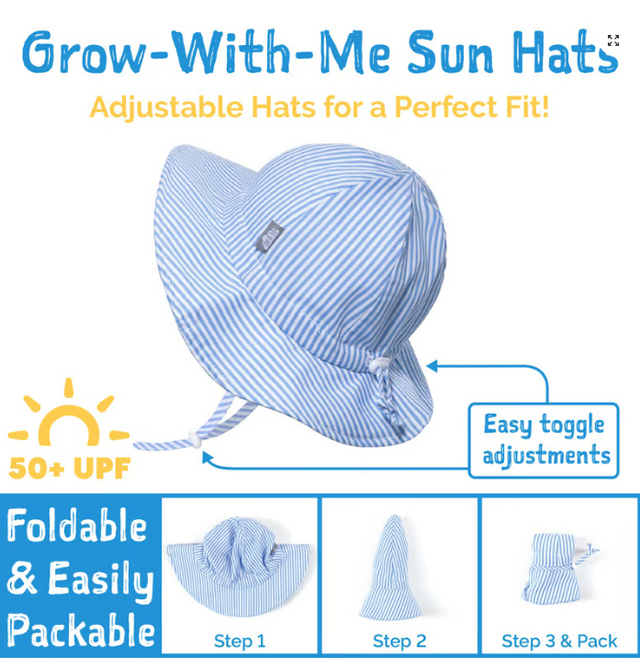 JAN&JUL Kids Cotton Floppy Hats | Blue Whale