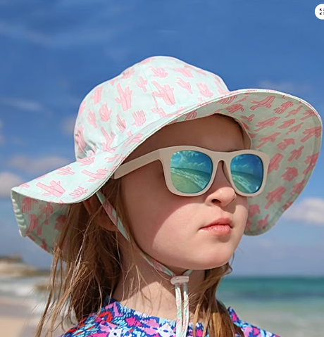 JAN&JUL Kids Cotton Floppy Hats | Coral