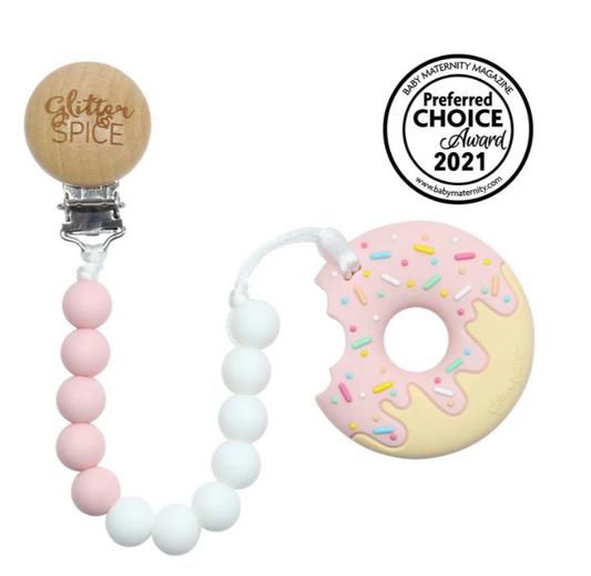 Glitter and Spice DONUT SILICONE TEETHER