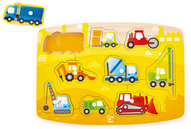 CONSTRUCTION PEG PUZZLE – HAPE