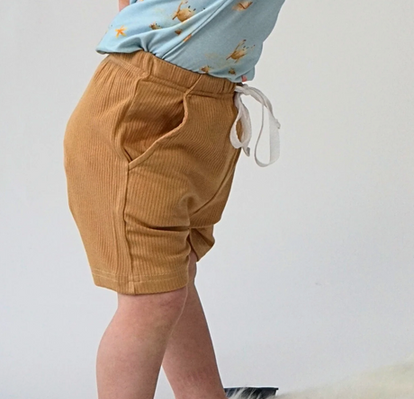 Belan.J Ribbed Bamboo Everyday Shorts - Amber