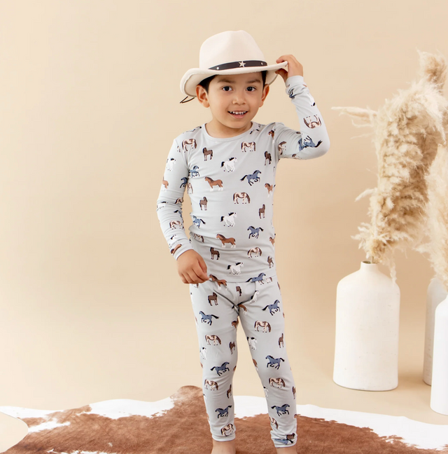 Kytebaby Long Sleeve Pajamas in Horse