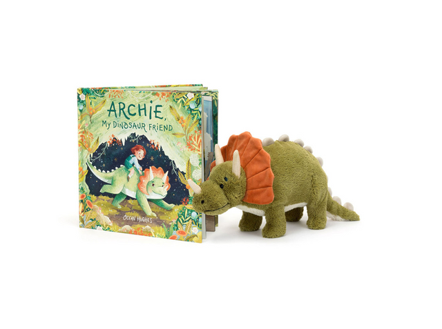 Jellycat Archie, My Dinosaur Friend Book