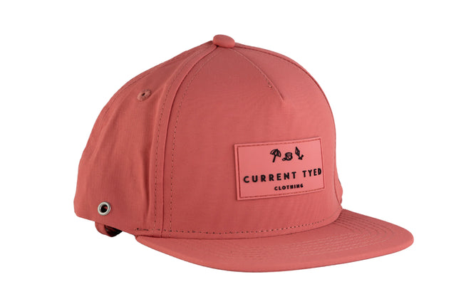 Current Tyed Classic Waterproof Snapback Hats - Burnt Coral