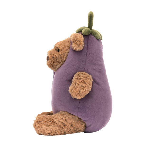 Jellycat Bartholomew Bear eggplant