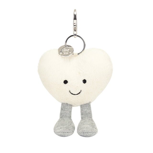 Jellycat Amuseable Cream Heart Bag Charm