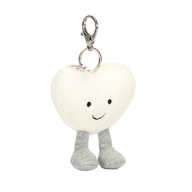 Jellycat Amuseable Cream Heart Bag Charm