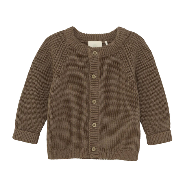 En Fant Knit Cardigan - Pine Bark